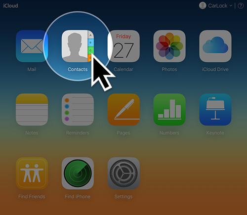 Open iCloud Contacts App