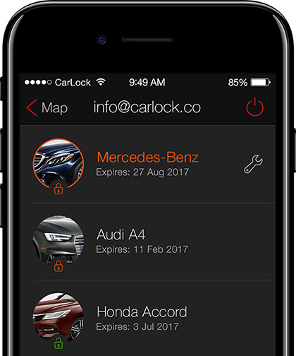 List of All Vehicles on the App