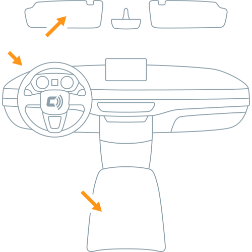 Suggested CarLock Tag Placement